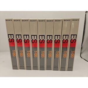 Lot of 9 New Sealed Sony ES T-120 Beta Max Tapes 6 Hrs Dynamicron